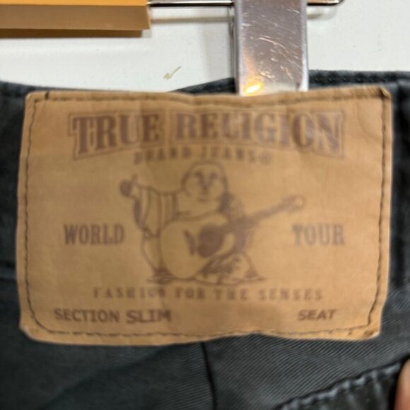 True Religion Men’s Straight Leg Jeans - Size 30 - Faded Black - Picture 4 of 8